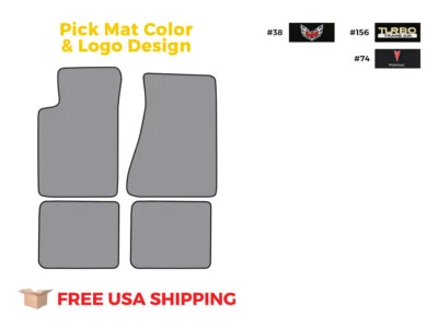FITS 1985-1992 Pontiac Firebird Trans Am Molded Floor Mat 4pc Cutpile Foto 1 de 3