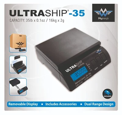 My Weigh Ultraship 35 16kg Digital Postal Parcel Scales c/w Detachable Display - Image 1 of 3