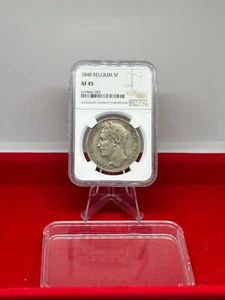 1848 BELGIUM 5F NGC XF 45 - Picture 1 of 6