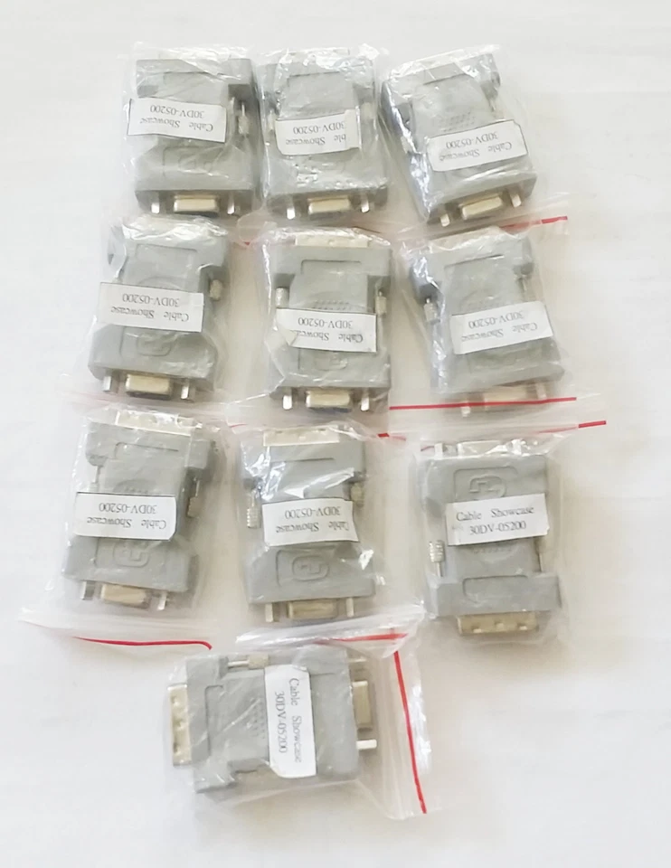 10 Cable Showcase DVI-A Male to VGA-Dsub Female ADAPTERS 30DV-05200 - NEW IN BAG - Image 1 of 1