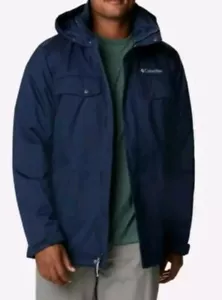 *NWT* Columbia Men's Tinline Trail Insulated Thermal Coil Hooded Jacket (Navy,M) - Picture 1 of 5