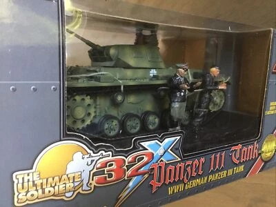 Ultimate Soldier 20330 Немецкая Армия Камуфляжный Танк Panzer III С 2 Экипажами 1/32 Новый - Изображение 1 из 4