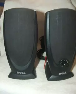 Paire de haut-parleurs d'ordinateur Dell A 215 d'occasion avec câblage et adaptateur de XPS 400 - Photo 1/6