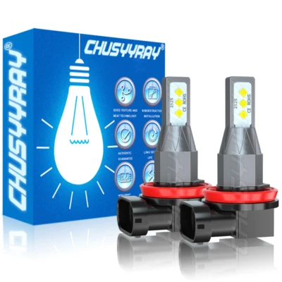 LED Headlight Kit H11 6000K White Fog Light Bulbs for NISSAN Frontier 1998-2019 - Image 1 of 4