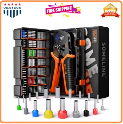 SOMELINE® Ferrule Crimping Tool Kit,Self-Adjusting Pliers for Wire Ferrules AWG