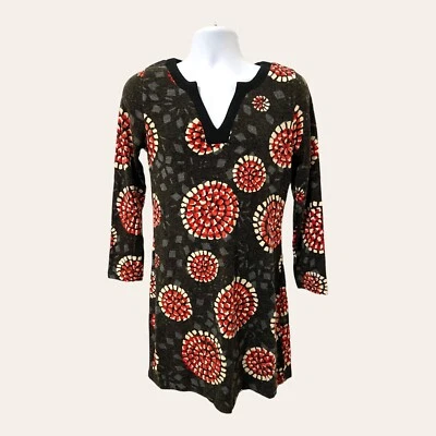 NWT Aryeh Graphic Print Knit Sheath Sweater/Dress Black/red Women’s Size M - Image 1 of 4