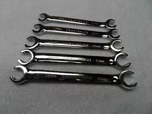 Craftsman Full Polish Metric MM Flare Nut Wrench Set - 5 pcs (up to 16 x 18 mm) - Picture 1 of 5
