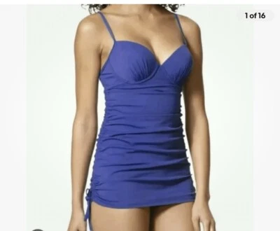 Traje de baño Spanx Love Your Assets talla S PUSH-UP lados acanalados una pieza AZUL Z23 Foto 1 de 4