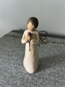 Willow Tree Angel “Loving Angel” Red Rose 5.25” 2002 Susan Lordi - Demdaco - Imagen 1 de 4