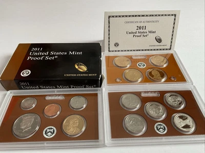 2011 S US Mint Clad Proof 14 Coin Set with Box & COA - Image 1 of 4