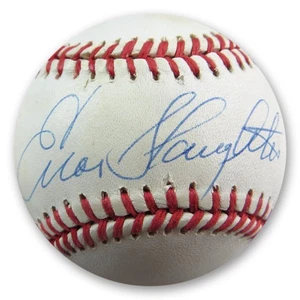 Enos Slaughter Signed Autographed NL Baseball Cardinals Yankees JSA AJ82619 - Picture 1 of 3