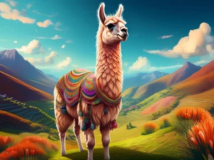 Llama Alpaca Farm Rustic Cattle Cowboy High Quality Canvas/Photo Paper PA65 - Picture 1 of 6