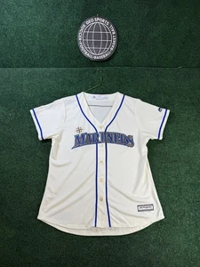 Majestic Cool Base Seattle Mariners Women Baseball Jersey Sz L NWOT DEFECT - Picture 1 of 8