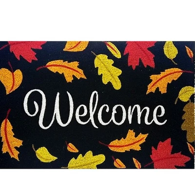 Briarwood Lane Welcome Leaves Medium Coir Doormat 24 x 36 - Image 1 of 3