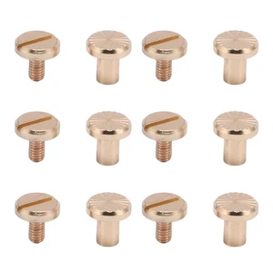 40Pcs 8 X 6mm Book Blinding Screw Rivet Zinc Alloy Secure Fixation Leather B NAU - Picture 1 of 24