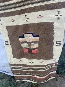 Old Indian Blanket 46” X 20 1/2 “ - Picture 1 of 3