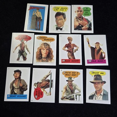 NICE 1984 Topps Indiana Jones Temple of Doom Card 11 Sticker Set  - Image 1 of 4