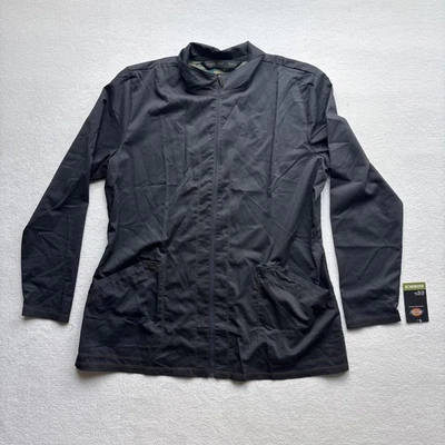 NWT Dickies Men XL EDS Essentials Zip Front Scrub Jacket Pewter Pockets DK302 - Image 1 of 4