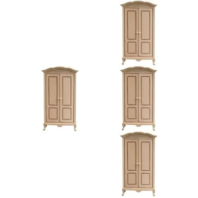 Set of 4 Miniatur Deko Garderobe Schrank House Accessory Heimdekoration - Bild 1 von 4