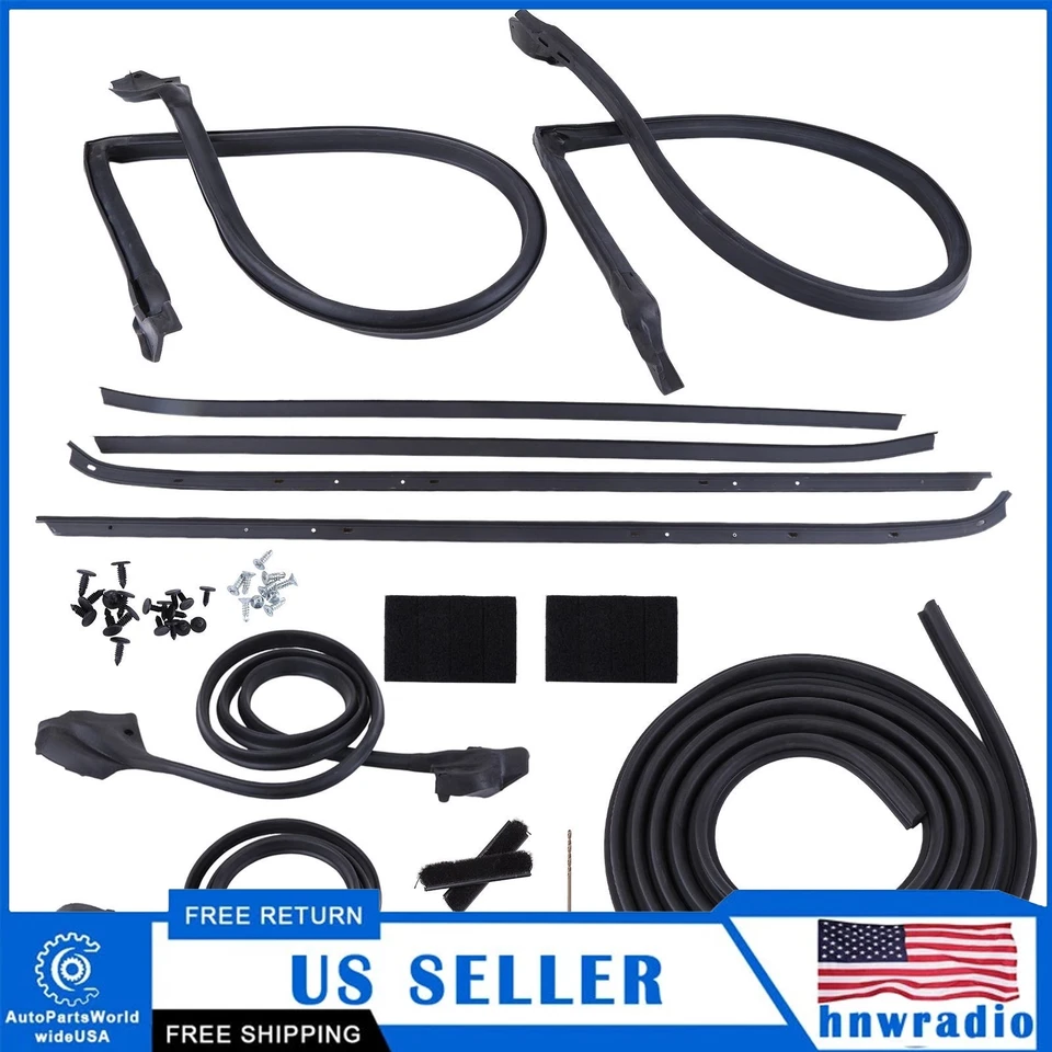 Weatherstrip Seal Kit Door Window Sweep Roofrail Trunk Fit 70-81 Camaro Firebird Foto 1 de 4