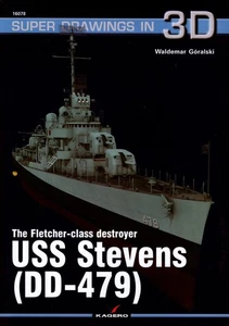 The Fletcher-class destroyer USS Stevens (DD-479) - Kagero Super Drawings in 3D - Foto 1 di 1