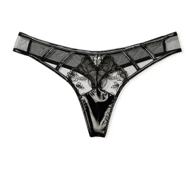 XL 维多利亚的秘密 非常性感 午夜事件 人造皮革 漆丁字裤 内裤 — 第 1/4 张图片