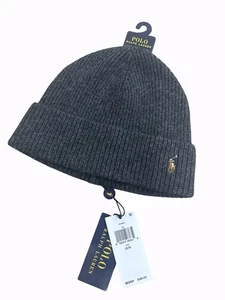 Neu mit Etikett Polo Ralph Lauren Herren-Beanie mit Bündchen Wollmischung Skimütze Kappe Barclay meliert - Bild 1 von 3