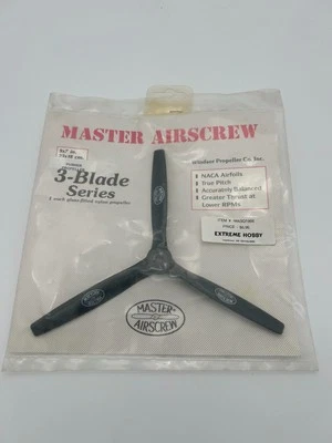 MASTER AIRSCREW - 9 x 7in or 23 x 18cm - PUSHER PROPELLER - 3 BLADE - #MASQ1966 - Image 1 of 2
