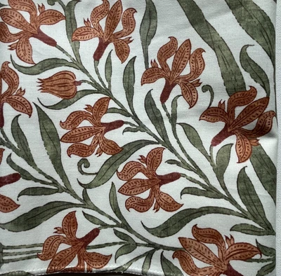 2 Lee Jofa Oscar de la Renta Sameera Spice/BerryDesigner  Fabric Remnant 26"x17" - Image 1 of 2