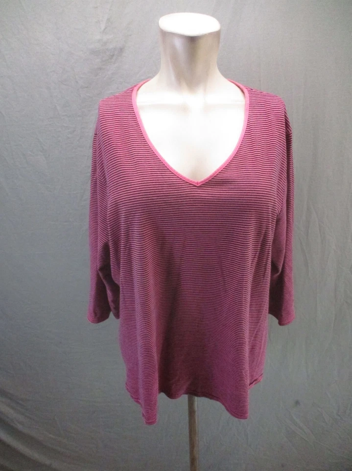 Top de pijama Nordstrom Intimates talla 2X para mujer rojo 100 % algodón manga 3/4 774 Foto 1 de 4