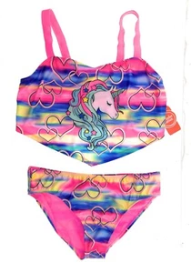 Wonder Nation Mädchen Regular Bikini Mehrfarbig Größe XXL (18) Einhorn - Bild 1 von 3