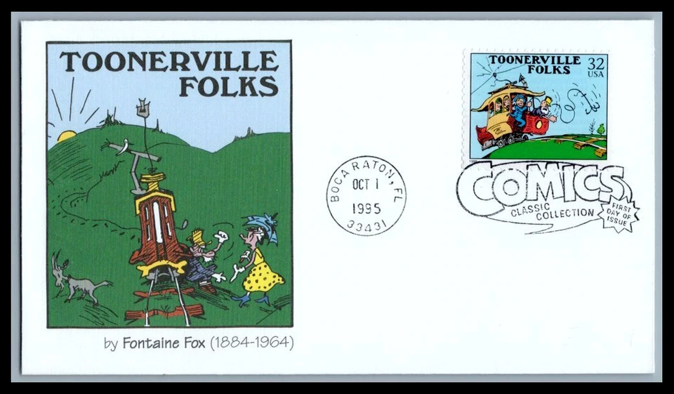 Tira de cómics clásicos Fleetwood Toonerville Folks 995, 9p4995 FDC # 3000g 32c de EE. UU. Foto 1 de 1