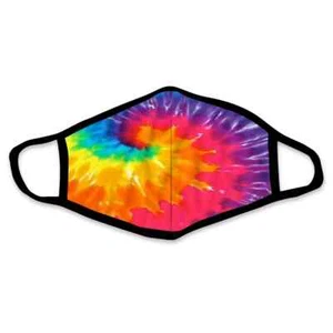 Máscara facial unisex Rainbow Tie Dye adulto talla única océano playa moda nueva - Imagen 1 de 1