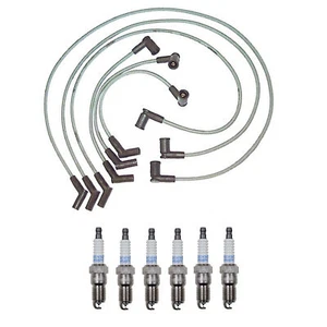 Denso Wire Set 8mm & 6 Platinum TT Spark Plugs .040 Kit For Ford Mustang 3.8L V6 - Picture 1 of 1