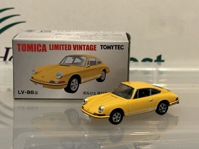 Tomytec Tomica Limited Vintage LV-86b 1968 Porsche 911s Yellow  - Image 1 of 2