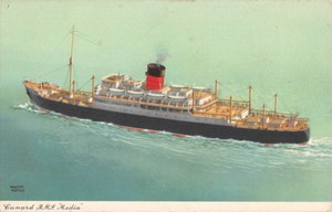 R312930 Cunard R. M. S. Media. Walter Thomas. E. 282. Post Card