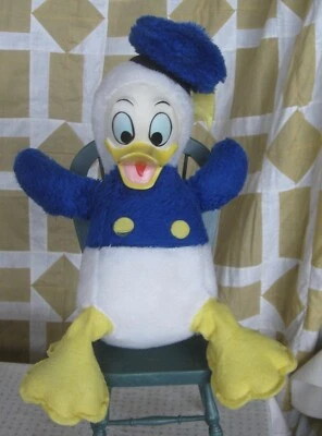 Juguete de peluche vintage de peluche con cara de goma del pato Donald de los años 50 Foto 1 de 3