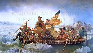 George Washington Crossing The Delaware berühmtes Gemälde von E. Leutze, 8x10 Foto - Bild 1 von 1