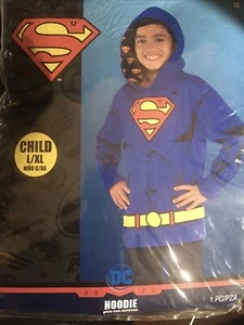 DC Superman Hoodie Child Size L/XL Fits up to Size 16 - Picture 1 of 3