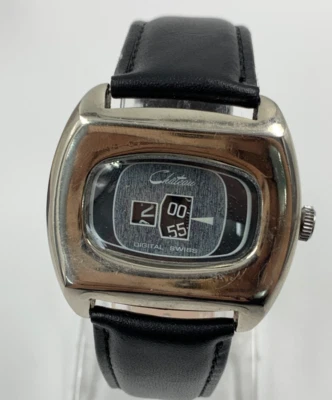 1970-е Винтажные Часы Chateau Jump Hour Квадрат Космической Эры Редкие Цифровое Руководство 40 мм - Изображение 1 из 4