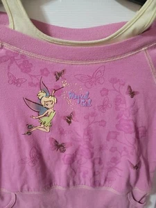 Disney Tinkerbell Sweater Sleepwear Top Shirt Size Medium 8-10 Pre-Owned Med. - Picture 1 of 4