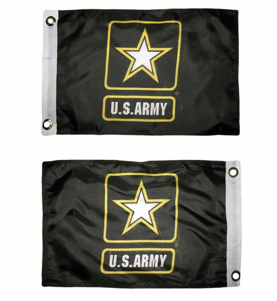 12x18 U.S. Army Star Black DOUBLE SIDED 2-ply Wind Resistant Flag 12x18 Inch - Image 1 of 3