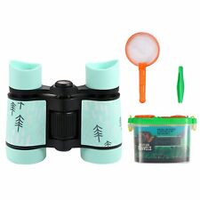 Outdoor Natural Binocular Set Kit Zoom Insects Birds Compact 4 Times Kids Toys