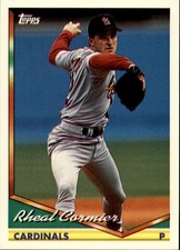 1994 Topps St. Louis Cardinals Baseball Card #594 Rheal Cormier