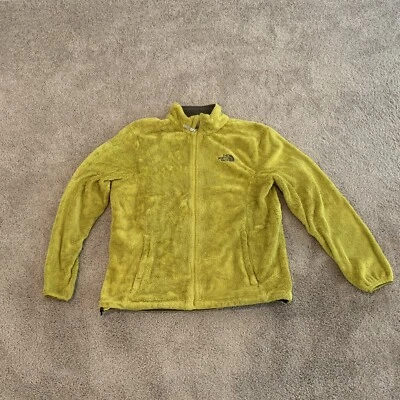 Chaqueta polar con cremallera completa The North Face para mujer manga larga bolsillos amarilla talla L Foto 1 de 4