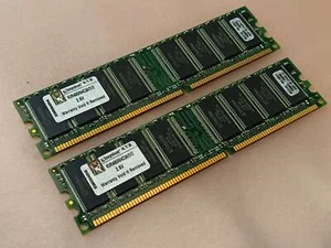 Kingston 1 GB (2x 512 MB) KVR400X64C3A/512 PC-3200 400 MHz DDR1 SDRAM DIMM 2.6V - Bild 1 von 4
