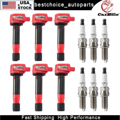 6x Ignition Coil UF603 & Spark Plug For 2009-2014 Honda Odyssey Acura TL 3.5L V6 - Image 1 of 4