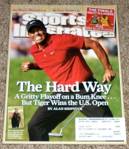 Tiger Woods Sports Illustrated Cover 23. Juni 2008 "The Hard Way" PGA - Bild 1 von 2