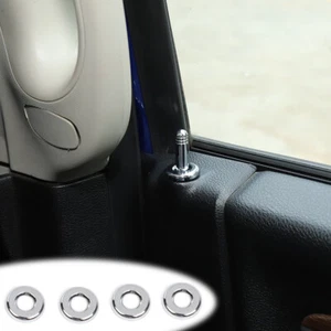 Door Lock Pin Trim Ring Decoration For Dodge RAM 1500 2010+ Chrome Accessories - Picture 1 of 12