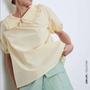 ZARA PETER PAN COLLAR BLOUSE 9878/023 - Picture 1 of 7